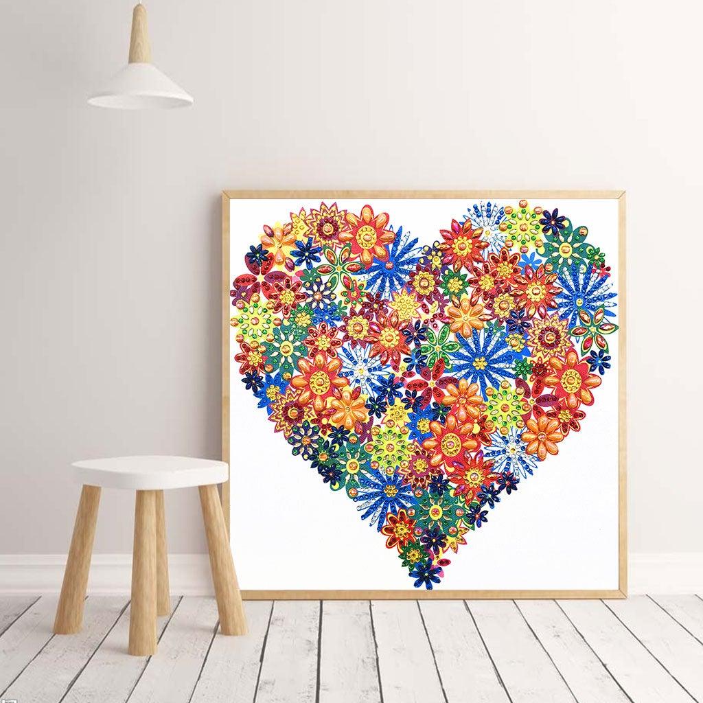 Crystal Rhinestone Diamond Painting Kit - Flower Love - Hibah-Diamond painting art studio