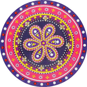 Crystal Rhinestone Diamond Painting Kit - Flower Mandala - Hibah-Diamond painting art studio