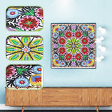Crystal Rhinestone Diamond Painting Kit - Flower Mandala - Hibah-Diamond painting art studio