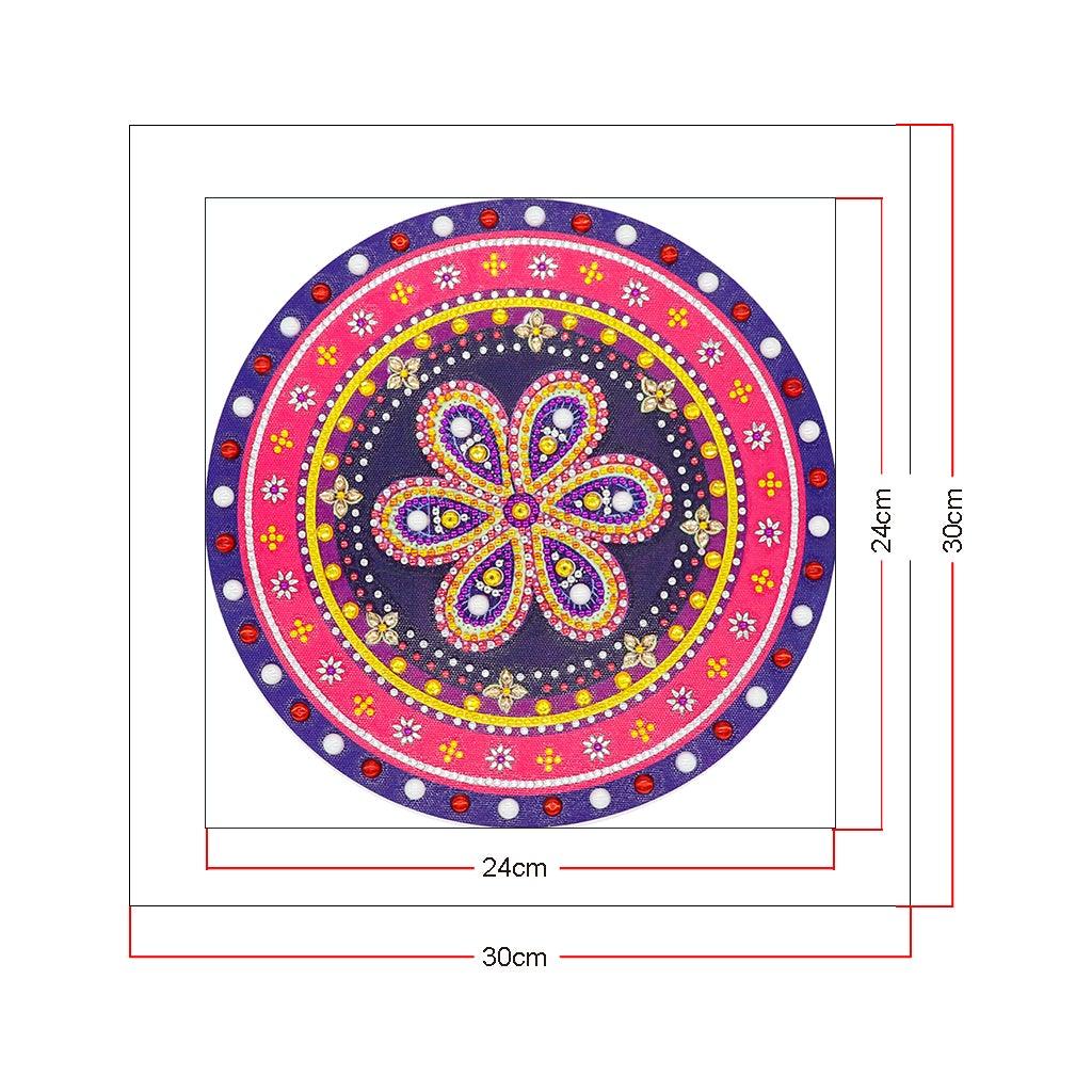 Crystal Rhinestone Diamond Painting Kit - Flower Mandala - Hibah-Diamond painting art studio
