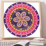 Crystal Rhinestone Diamond Painting Kit - Flower Mandala - Hibah-Diamond painting art studio