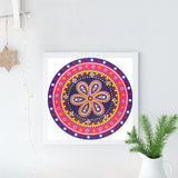 Crystal Rhinestone Diamond Painting Kit - Flower Mandala - Hibah-Diamond painting art studio