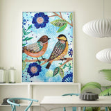 Crystal Rhinestone Diamond Painting Kit - Flowers and birds - Hibah-Diamond painting art studio