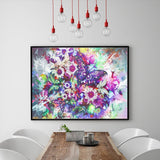 Crystal Rhinestone Diamond Painting Kit - Flowers and butterflies - Hibah-Diamond painting art studio