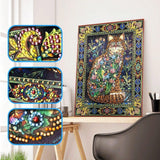 Crystal Rhinestone Diamond Painting Kit - Flowers and Cats - Hibah-Diamond painting art studio
