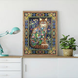 Crystal Rhinestone Diamond Painting Kit - Flowers and Cats - Hibah-Diamond painting art studio