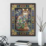 Crystal Rhinestone Diamond Painting Kit - Flowers and Cats - Hibah-Diamond painting art studio