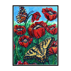 Crystal Rhinestone Diamond Painting Kit - Flowers - Hibah-Diamond painting art studio