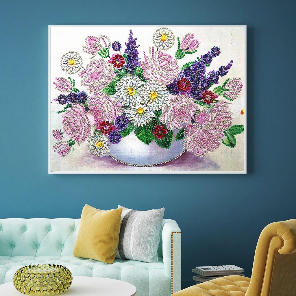 Crystal Rhinestone Diamond Painting Kit - Flowers - Hibah-Diamond painting art studio