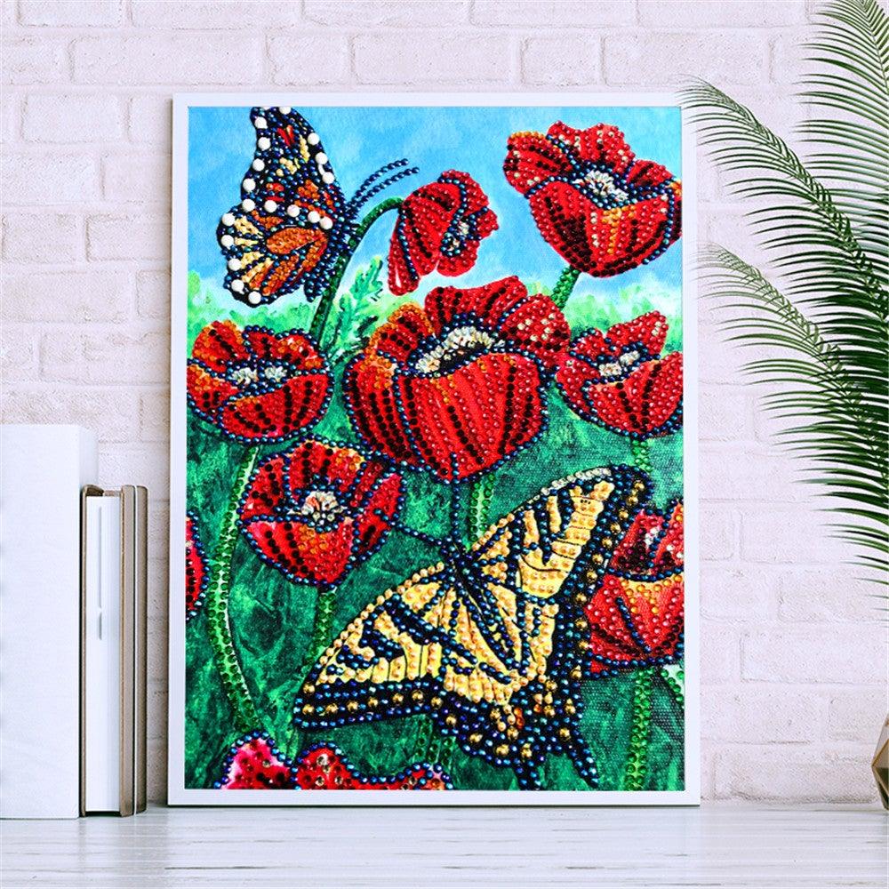 Crystal Rhinestone Diamond Painting Kit - Flowers - Hibah-Diamond painting art studio