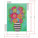 Crystal Rhinestone Diamond Painting Kit - Flowers on vase - Hibah-Diamond painting art studio