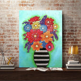 Crystal Rhinestone Diamond Painting Kit - Flowers on vase - Hibah-Diamond painting art studio