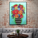 Crystal Rhinestone Diamond Painting Kit - Flowers on vase - Hibah-Diamond painting art studio
