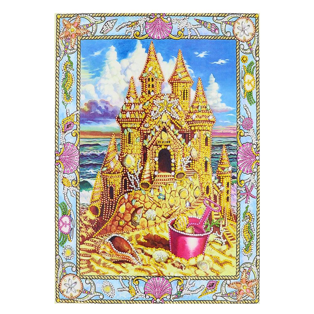 Crystal Rhinestone Diamond Painting Kit -Gold Castle (16x20inch) - Hibah-Diamond painting art studio