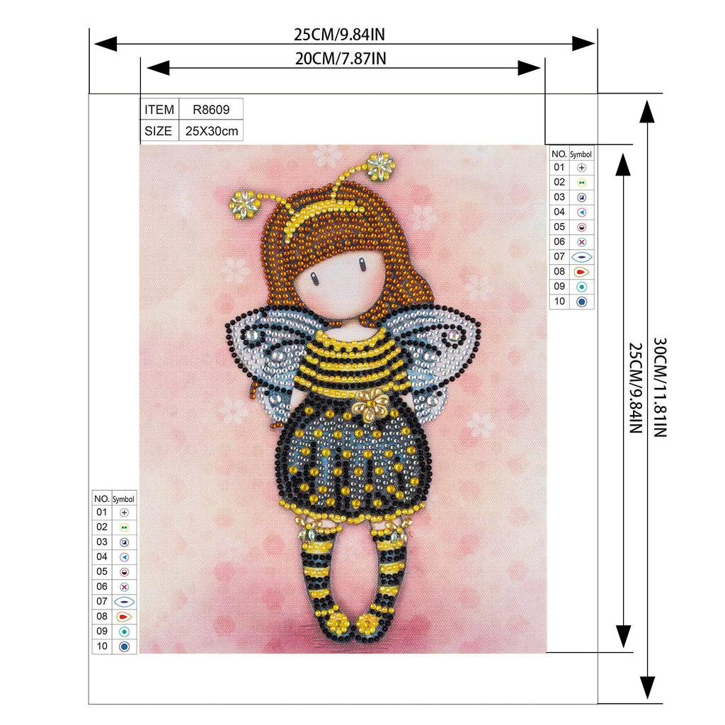 Crystal Rhinestone Diamond Painting Kit - Gorjuss girl - Hibah-Diamond painting art studio