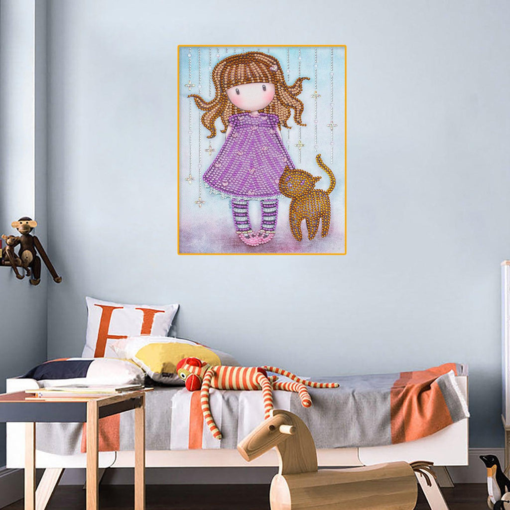 Crystal Rhinestone Diamond Painting Kit - Gorjuss girl - Hibah-Diamond painting art studio