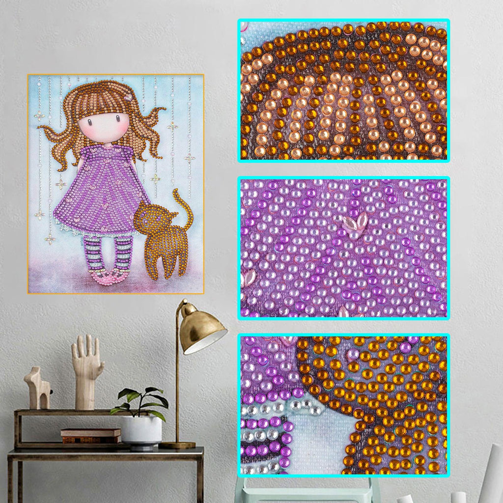 Crystal Rhinestone Diamond Painting Kit - Gorjuss girl - Hibah-Diamond painting art studio
