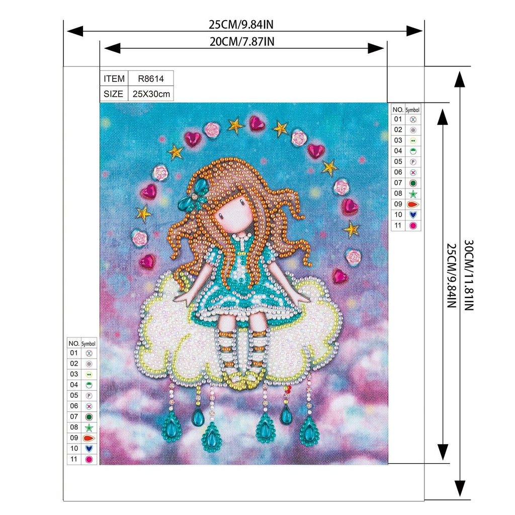 Crystal Rhinestone Diamond Painting Kit - Gorjuss girl - Hibah-Diamond painting art studio