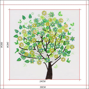 Crystal Rhinestone Diamond Painting Kit - Green tree - Hibah-Diamond painting art studio