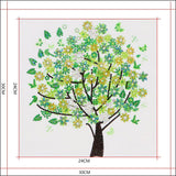 Crystal Rhinestone Diamond Painting Kit - Green tree - Hibah-Diamond painting art studio