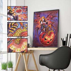 Crystal Rhinestone Diamond Painting Kit - Halloween Magic Wizard - Hibah-Diamond painting art studio