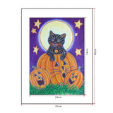 Crystal Rhinestone Diamond Painting Kit - Halloween Pumpkin - Hibah-Diamond painting art studio