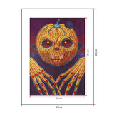 Crystal Rhinestone Diamond Painting Kit - Halloween Skull Pumpkin - Hibah-Diamond painting art studio