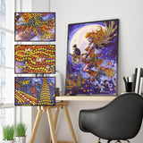 Crystal Rhinestone Diamond Painting Kit- Halloween Witch - Hibah-Diamond painting art studio