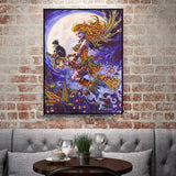 Crystal Rhinestone Diamond Painting Kit- Halloween Witch - Hibah-Diamond painting art studio