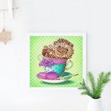 Crystal Rhinestone Diamond Painting Kit - Hamster in a teacup - Hibah-Diamond painting art studio