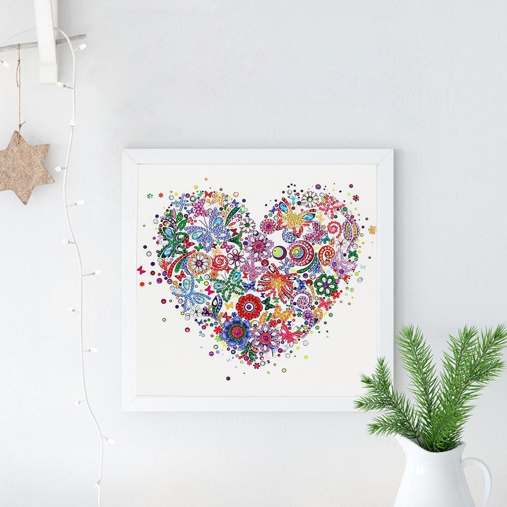 Crystal Rhinestone Diamond Painting Kit - Heart - Hibah-Diamond painting art studio