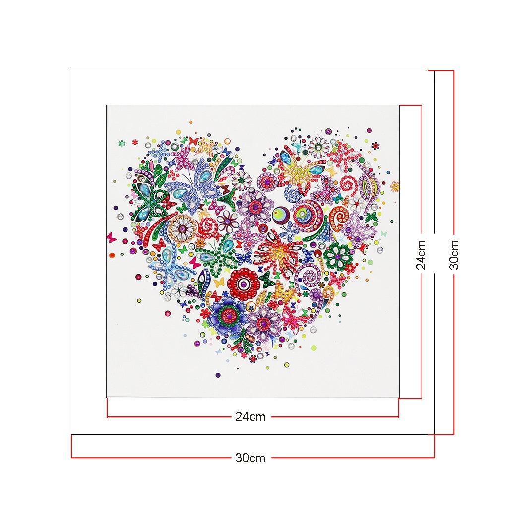 Crystal Rhinestone Diamond Painting Kit - Heart - Hibah-Diamond painting art studio