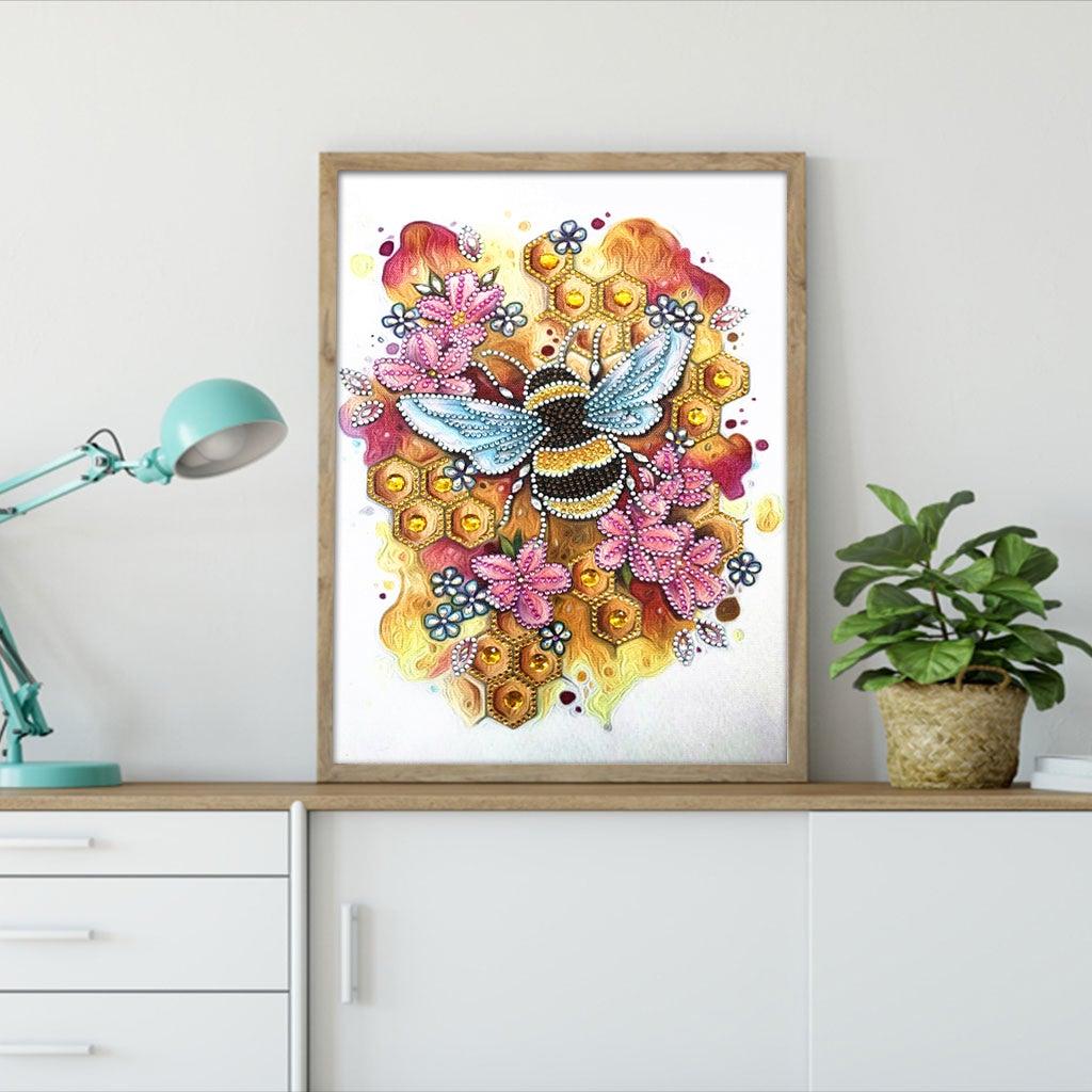 Crystal Rhinestone Diamond Painting Kit - Honeybee - Hibah-Diamond painting art studio
