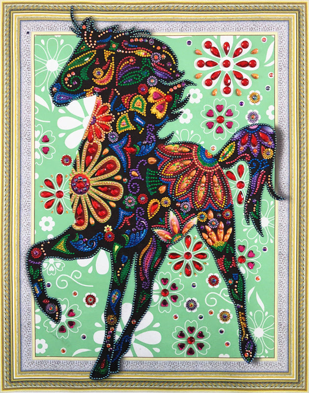 Crystal Rhinestone Diamond Painting Kit- Horse (18.5x22.5inch)