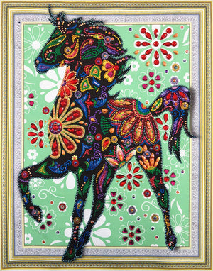 Crystal Rhinestone Diamond Painting Kit- Horse (18.5x22.5inch)