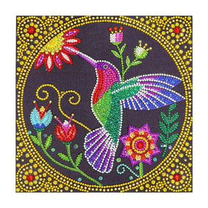 Crystal Rhinestone Diamond Painting Kit - Hummingbird - Hibah-Diamond painting art studio
