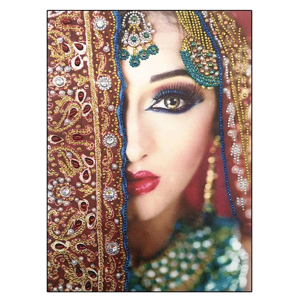 Crystal Rhinestone Diamond Painting Kit - Indian Beauty - Hibah-Diamond painting art studio