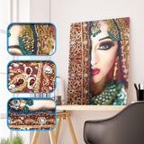 Crystal Rhinestone Diamond Painting Kit - Indian Beauty - Hibah-Diamond painting art studio