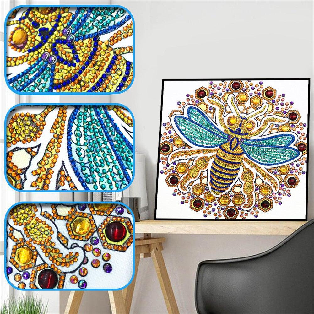 Crystal Rhinestone Diamond Painting Kit - Insect Bee - Hibah-Diamond painting art studio