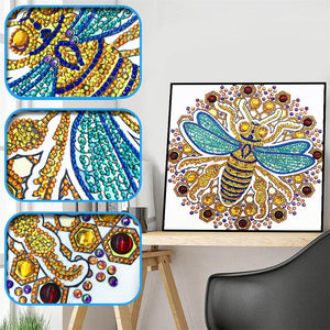 Crystal Rhinestone Diamond Painting Kit - Insect Bee - Hibah-Diamond painting art studio