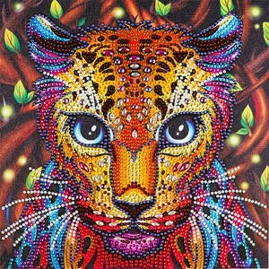 Crystal Rhinestone Diamond Painting Kit - Leopard - Hibah-Diamond painting art studio
