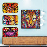 Crystal Rhinestone Diamond Painting Kit - Leopard - Hibah-Diamond painting art studio