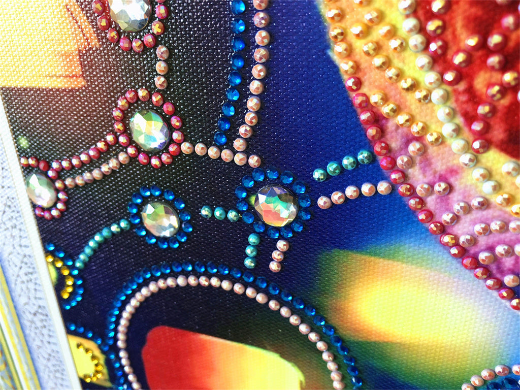 Crystal Rhinestone Diamond Painting Kit - Little girl holding big koi (18.5x22.5inch) - Hibah-Diamond painting art studio