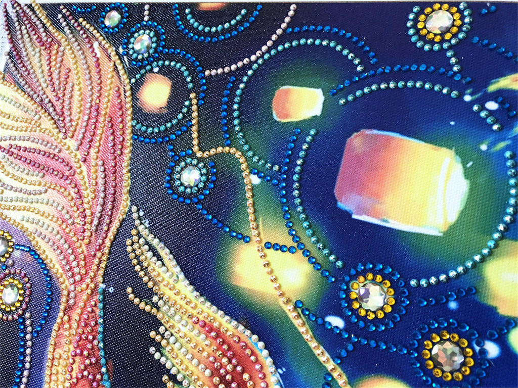 Crystal Rhinestone Diamond Painting Kit - Little girl holding big koi (18.5x22.5inch) - Hibah-Diamond painting art studio