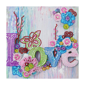 Crystal Rhinestone Diamond Painting Kit - Love - Hibah-Diamond painting art studio