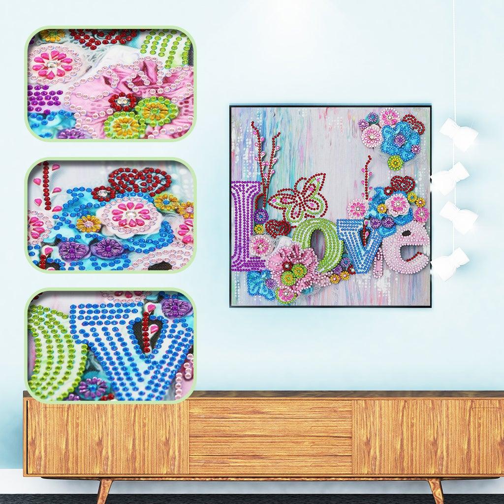 Crystal Rhinestone Diamond Painting Kit - Love - Hibah-Diamond painting art studio