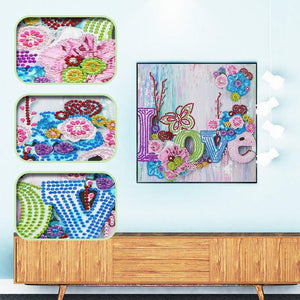 Crystal Rhinestone Diamond Painting Kit - Love - Hibah-Diamond painting art studio
