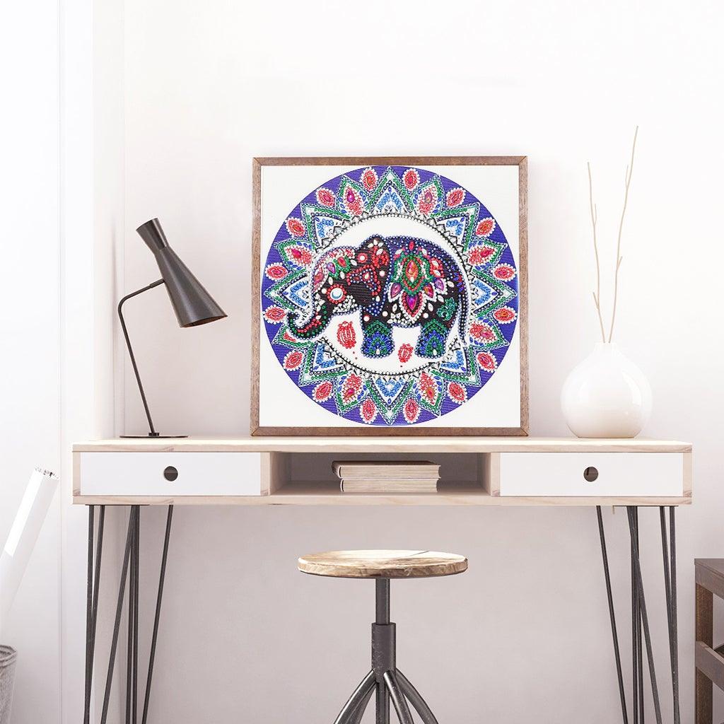 Crystal Rhinestone Diamond Painting Kit - Mandala elephant - Hibah-Diamond?painting art studio