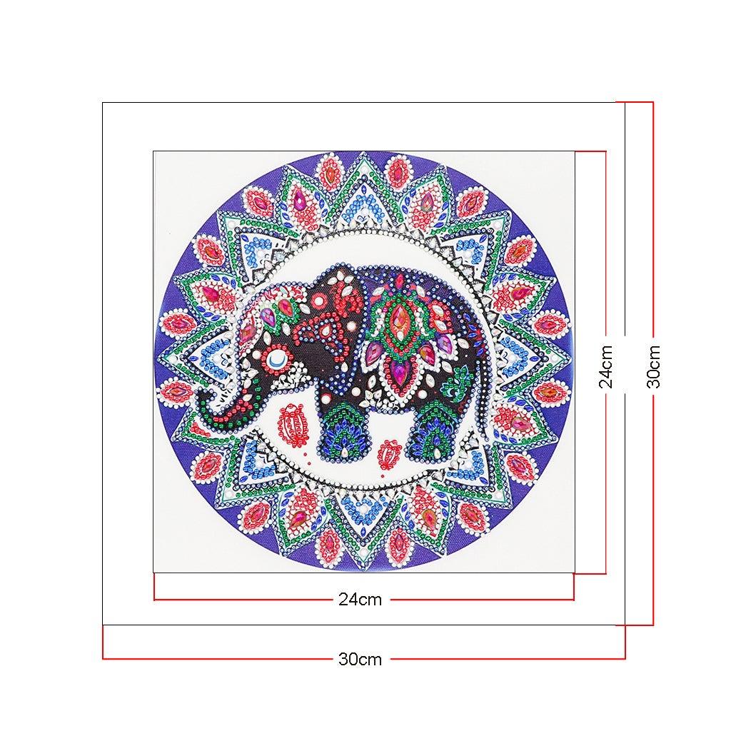 Crystal Rhinestone Diamond Painting Kit - Mandala elephant - Hibah-Diamond?painting art studio