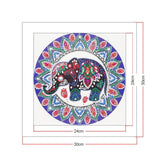 Crystal Rhinestone Diamond Painting Kit - Mandala elephant - Hibah-Diamond?painting art studio